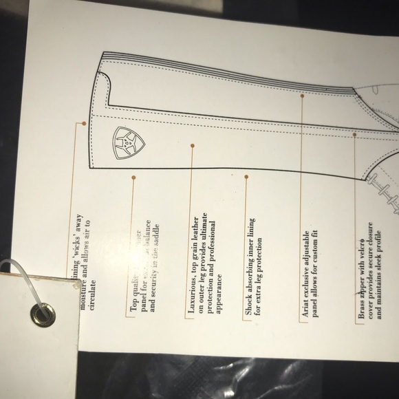 Ariat NWT Black Leather Large Half Chaps Vintage Style Quilted Suede Inner Leg - Picture 14 of 16